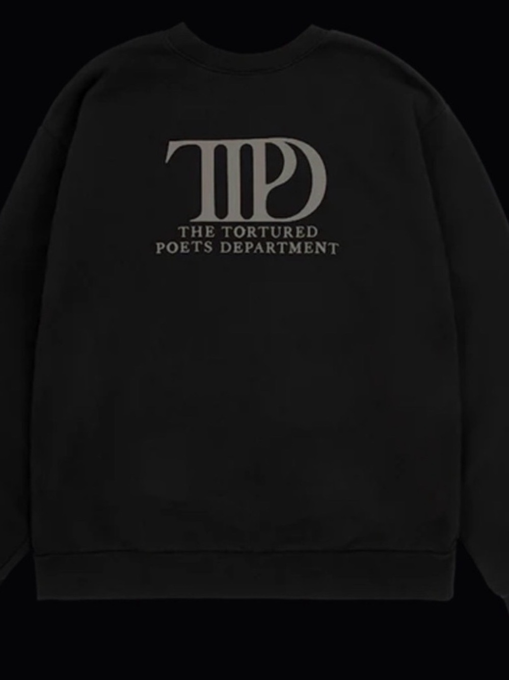 The Tortured Poets Department Black Crewneck